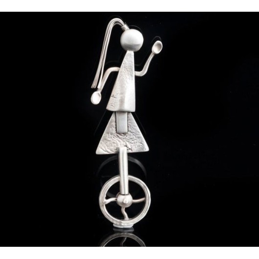 Handmade Brooch "Cyclist"