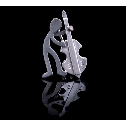 Handmade Brooch "Contrabass"