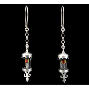 Handmade earrings "Lanterns Chain"
