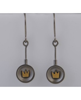 Handmade earrings "Crowns Bull"