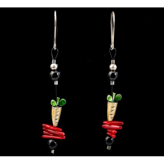 Handmade earrings "Carrots"