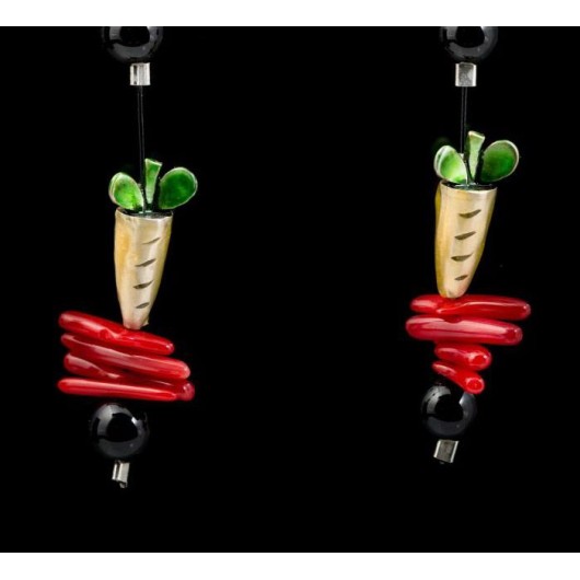 Handmade earrings "Carrots"