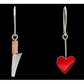 Handmade earrings "Heart Cleaver"
