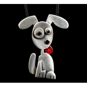 Handmade necklace "Happy dog"