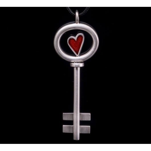 Handmade necklace "Key Heart"