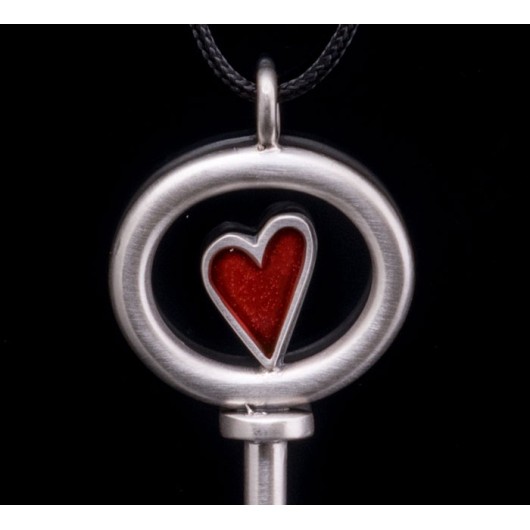 Handmade necklace "Key Heart"
