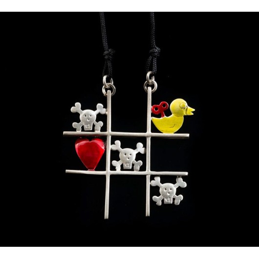 Handmade necklace "Tic Tac Toe"