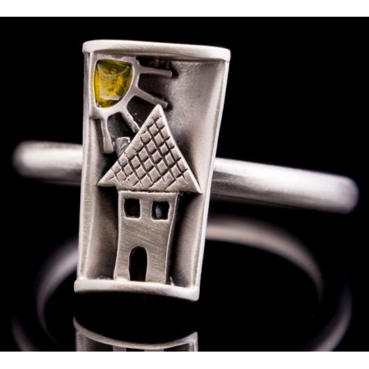 Handmade ring "Little house"