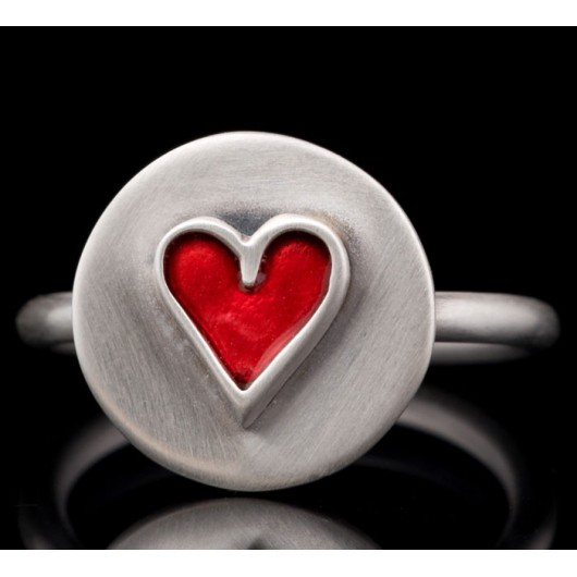 Handmade ring "Heart Circle"